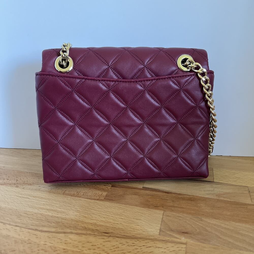 Kate Spade New York Natalia Leather Small Flap Crossbody Blackberry - Picture 3 of 16